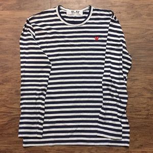 CDG play men’s long sleeve tee